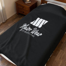 Load image into Gallery viewer, Mairo Wear Velveteen Plush Blanket — Mairo Wear Logo Cozy Throw (Life Worth Living)