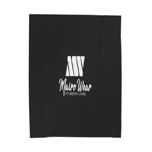 Load image into Gallery viewer, Mairo Wear Velveteen Plush Blanket — Mairo Wear Logo Cozy Throw (Life Worth Living)