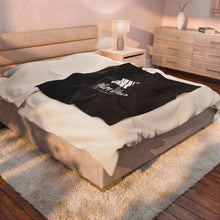 Load image into Gallery viewer, Mairo Wear Velveteen Plush Blanket — Mairo Wear Logo Cozy Throw (Life Worth Living)