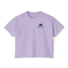 Load image into Gallery viewer, Mairo Wear Women's Boxy Tee - Minimal Logo Cropped Graphic T-Shirt