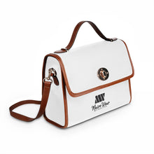 Load image into Gallery viewer, Mairo Wear Canvas Satchel Bag — Waterproof Leather-Trim Tote with Top Handle &amp; Logo Pocket