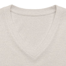 Load image into Gallery viewer, Mairo Wear Women's V-Neck Tee — Minimal Monogram Chest Logo
