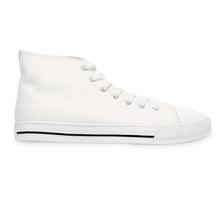 Load image into Gallery viewer, Mairo Wear Women's High Top Sneakers — Classic White Canvas Hi-Top Shoes for Everyday Casual Wear
