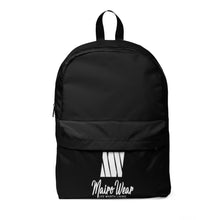 Load image into Gallery viewer, Mairo Wear Classic Black Logo Backpack — Minimalist Everyday School &amp; Travel Bag