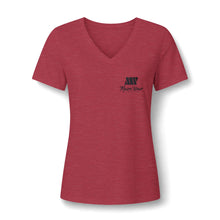 Load image into Gallery viewer, Mairo Wear Women's V-Neck Tee — Minimal Monogram Chest Logo