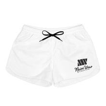 Load image into Gallery viewer, Mairo Wear Women's Casual Shorts — White Athletic Lounge Shorts with 'Mairo Wear' Logo