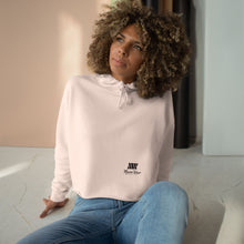 Load image into Gallery viewer, Mairo Wear Minimal Logo Crop Hoodie — White Women's Casual Streetwear