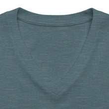 Load image into Gallery viewer, Mairo Wear Women's V-Neck Tee — Minimal Monogram Chest Logo