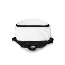 Load image into Gallery viewer, Mairo Wear Backpack — White Logo Fabric Backpack with 'Mairo Wear Life Worth Living'