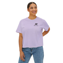 Load image into Gallery viewer, Mairo Wear Women's Boxy Tee - Minimal Logo Cropped Graphic T-Shirt