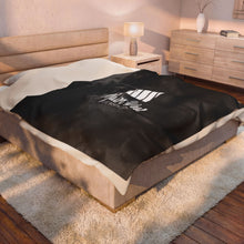 Load image into Gallery viewer, Mairo Wear Velveteen Plush Blanket — Mairo Wear Logo Cozy Throw (Life Worth Living)