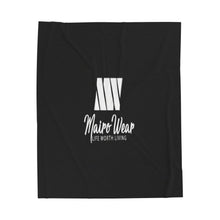 Load image into Gallery viewer, Mairo Wear Velveteen Plush Blanket — Mairo Wear Logo Cozy Throw (Life Worth Living)