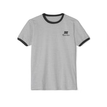 Load image into Gallery viewer, Unisex Ringer T-Shirt — Minimal 'Always Home' Retro Chest Logo