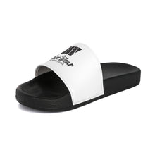Load image into Gallery viewer, Mairo Wear Men's Slide Sandals – Minimal Monochrome Logo Slides (Black &amp; White)