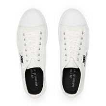 Load image into Gallery viewer, Mairo Wear Men's Low Top Sneakers — Minimal Black Logo Casual Canvas Shoes