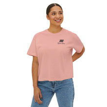 Load image into Gallery viewer, Mairo Wear Women's Boxy Tee - Minimal Logo Cropped Graphic T-Shirt