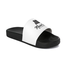 Load image into Gallery viewer, Mairo Wear Men's Slide Sandals – Minimal Monochrome Logo Slides (Black &amp; White)