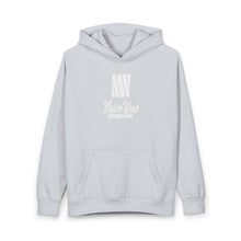 Load image into Gallery viewer, Mairo Wear White Hoodie with Subtle 'Nature Wine' Script — Urban Pullover