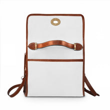 Load image into Gallery viewer, Mairo Wear Canvas Satchel Bag — Waterproof Leather-Trim Tote with Top Handle &amp; Logo Pocket