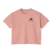 Load image into Gallery viewer, Mairo Wear Women's Boxy Tee - Minimal Logo Cropped Graphic T-Shirt