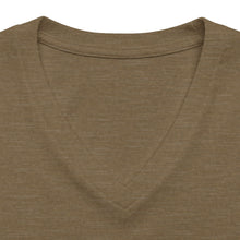 Load image into Gallery viewer, Mairo Wear Women's V-Neck Tee — Minimal Monogram Chest Logo