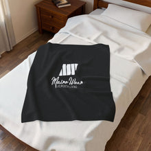 Load image into Gallery viewer, Mairo Wear Velveteen Plush Blanket — Mairo Wear Logo Cozy Throw (Life Worth Living)