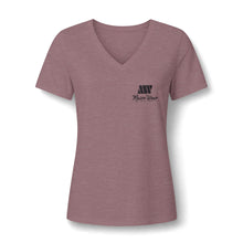 Load image into Gallery viewer, Mairo Wear Women's V-Neck Tee — Minimal Monogram Chest Logo