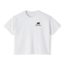 Load image into Gallery viewer, Mairo Wear Women's Boxy Tee - Minimal Logo Cropped Graphic T-Shirt