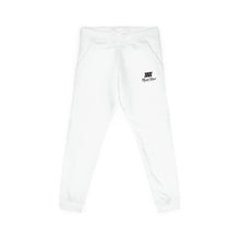 Load image into Gallery viewer, Mairo Wear Embroidered White Fleece Sweatpants — Minimal Logo Joggers