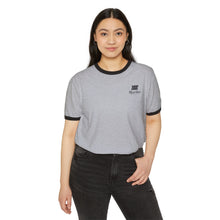 Load image into Gallery viewer, Unisex Ringer T-Shirt — Minimal 'Always Home' Retro Chest Logo