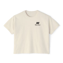 Load image into Gallery viewer, Mairo Wear Women's Boxy Tee - Minimal Logo Cropped Graphic T-Shirt