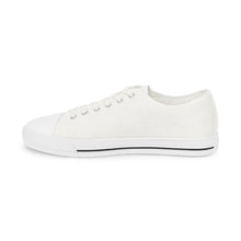Load image into Gallery viewer, Mairo Wear Men's Low Top Sneakers — Minimal Black Logo Casual Canvas Shoes