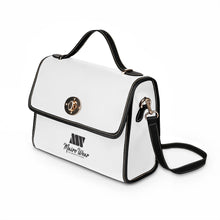 Load image into Gallery viewer, Mairo Wear Canvas Satchel Bag — Waterproof Leather-Trim Tote with Top Handle &amp; Logo Pocket