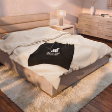 Load image into Gallery viewer, Mairo Wear Velveteen Plush Blanket — Mairo Wear Logo Cozy Throw (Life Worth Living)