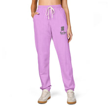 Load image into Gallery viewer, Mairo Wear Sweatpants — Minimal Cat Sketch "Forever Home" Fleece Joggers