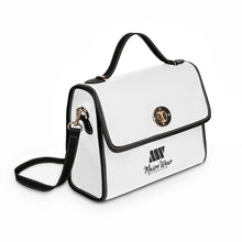 Load image into Gallery viewer, Mairo Wear Canvas Satchel Bag — Waterproof Leather-Trim Tote with Top Handle &amp; Logo Pocket